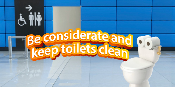 [There are toilets at 65 MTR stations including all interchange stations now! Be considerate and keep toilets clean!]